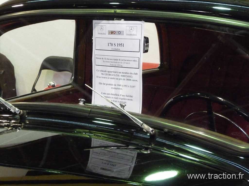 2011_epoquauto (183).jpg - 05/11/2011 - 69000 LYON - EPOQU'AUTO - 33ème Salon International Autos & Motos Anciennes - MERCEDES - 170 S - 1951
